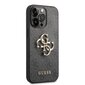 Guess PU 4G Metal Logo Case skirtas iPhone 14 Pro Max, pilkas цена и информация | Telefono dėklai | pigu.lt