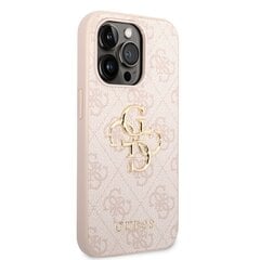 Guess PU 4G Metal Logo Case для iPhone 14 Pro Max Pink цена и информация | Чехлы для телефонов | pigu.lt