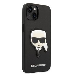 Karl Lagerfeld PU Saffiano Karl Head Case skirtas iPhone 14 Plus, juodas kaina ir informacija | Telefono dėklai | pigu.lt