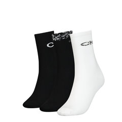 Kojinės moterims Calvin Klein 49076, juodos/baltos, 3 poros kaina ir informacija | Moteriškos kojinės | pigu.lt