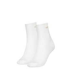 Kojinės moterims Calvin Klein 49060, baltos, 2 poros цена и информация | Женские носки | pigu.lt