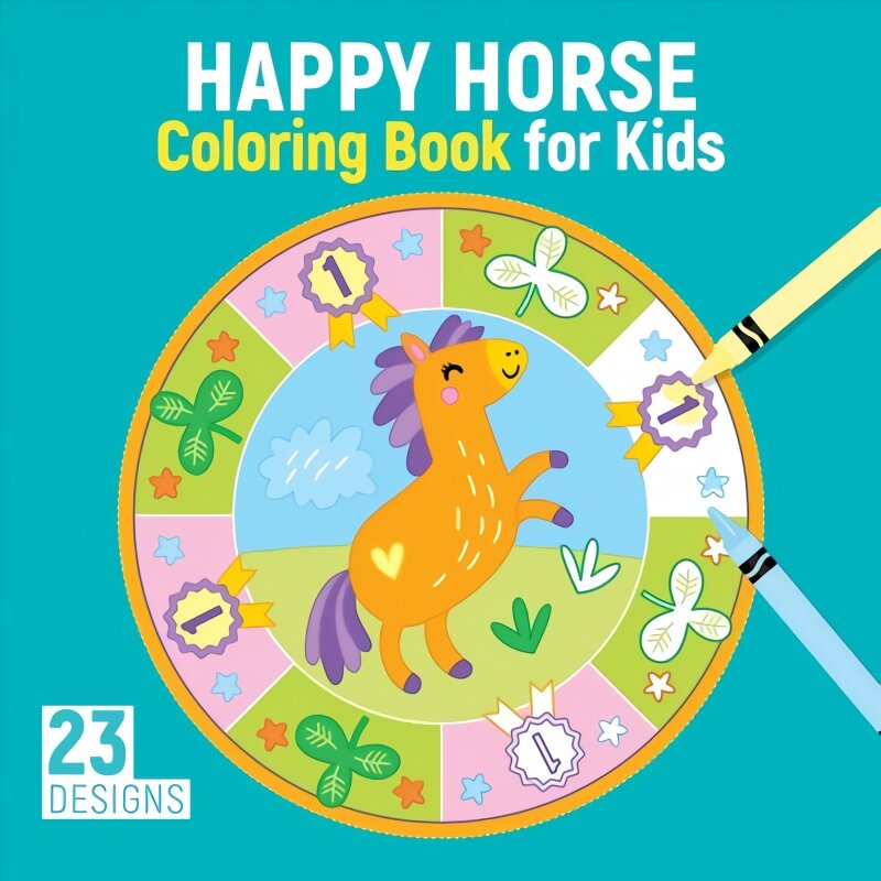 Happy Horse Coloring Book for Kids: 23 Designs цена и информация | Knygos mažiesiems | pigu.lt