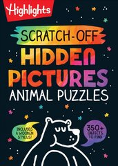 Scratch-Off Hidden Pictures Animal Puzzles цена и информация | Книги для малышей | pigu.lt