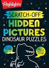 Scratch-Off Hidden Pictures Dinosaur Puzzles цена и информация | Книги для малышей | pigu.lt