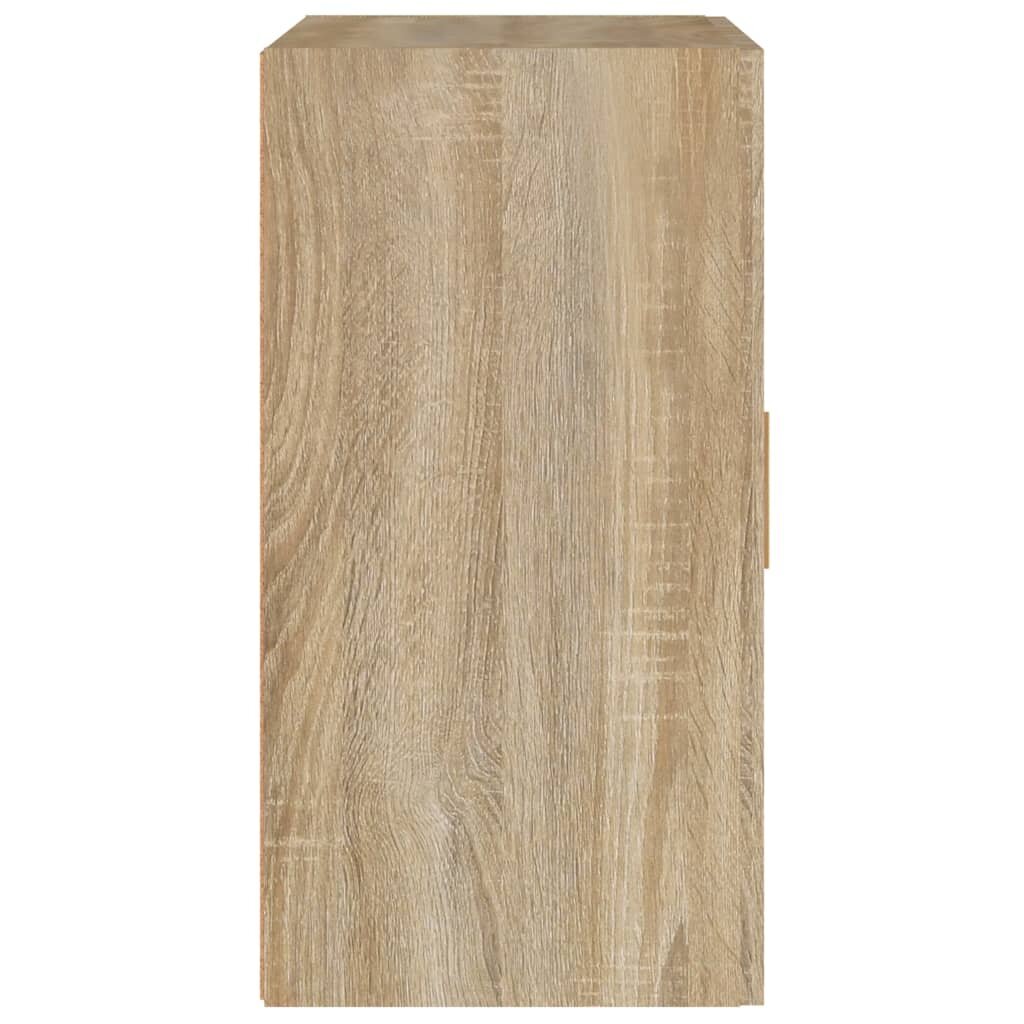 Sieninė spintelė vidaXL, Apdirbta mediena, 60x30x60cm, ąžuolo spalva kaina ir informacija | Svetainės spintelės | pigu.lt