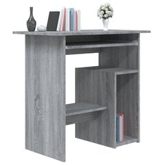 Rašomasis stalas, pilkos ąžuolo, 80x45x74cm, mediena цена и информация | Компьютерные, письменные столы | pigu.lt