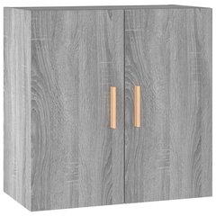 Sieninė spintelė vidaXL, Apdirbta mediena, 60x30x60cm, pilka ąžuolo spalva kaina ir informacija | Svetainės spintelės | pigu.lt