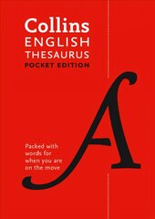 English Pocket Thesaurus: The Perfect Portable Thesaurus 7th Revised edition kaina ir informacija | Užsienio kalbos mokomoji medžiaga | pigu.lt