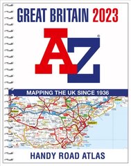 Great Britain A-Z Handy Road Atlas 2023 (A5 Spiral) kaina ir informacija | Kelionių vadovai, aprašymai | pigu.lt