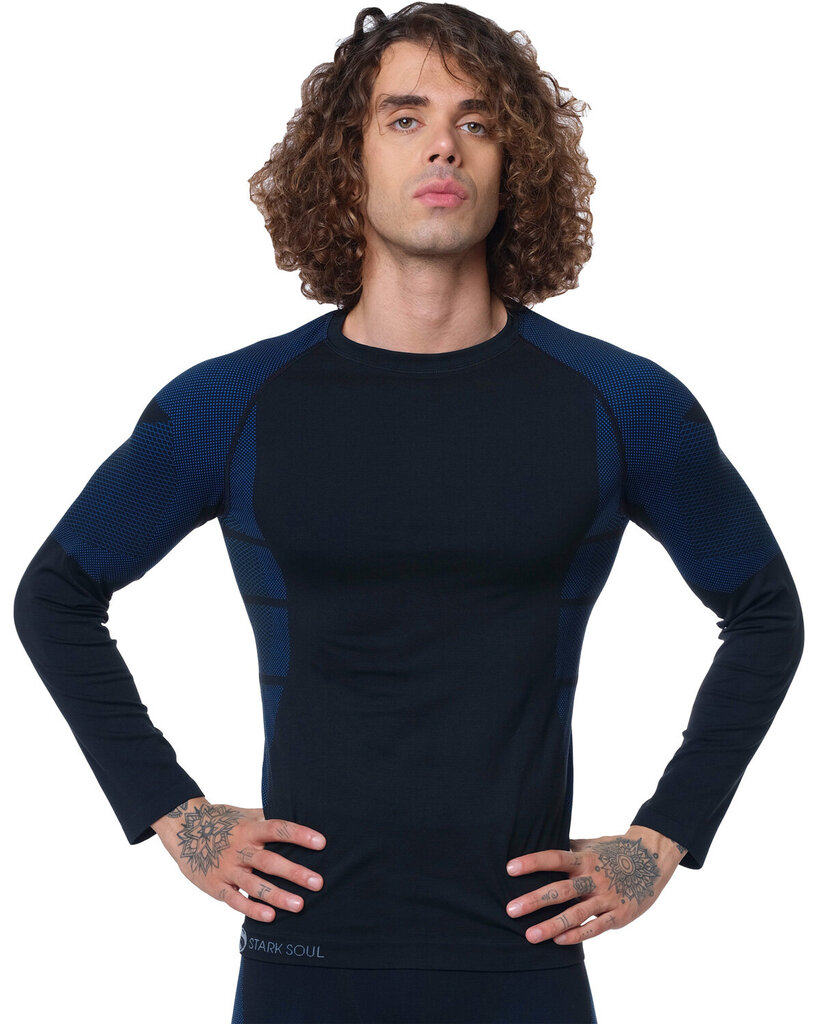 Funkciniai Termo marškinėliai ilgomis rankovėmis vyrams Stark Soul 1021, mėlyna, juoda цена и информация | Vyriški termo apatiniai | pigu.lt
