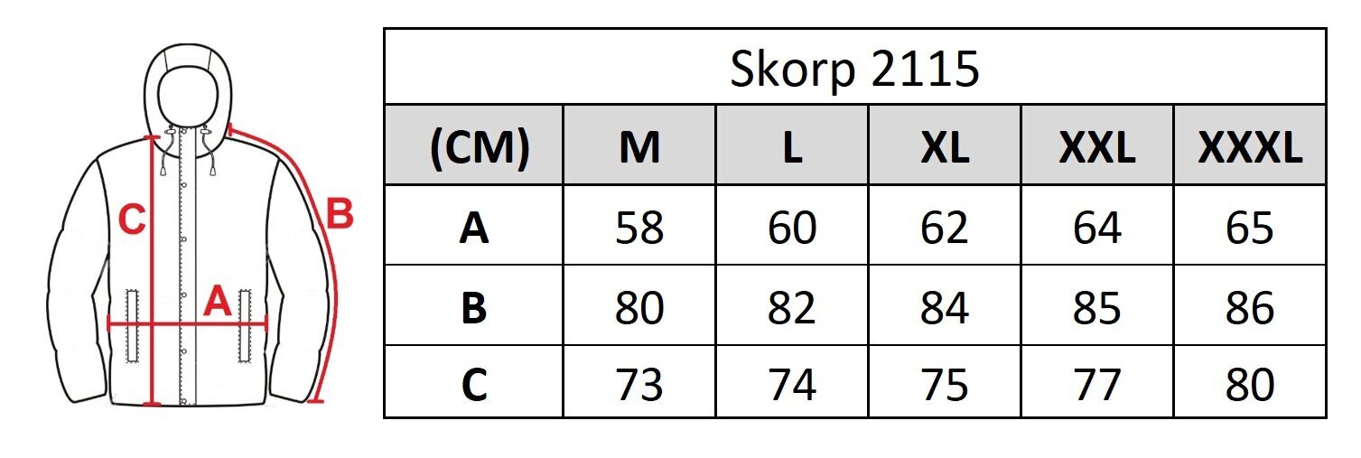 Striukė vyrams Skorp 2115 kaina ir informacija | Vyriškos striukės | pigu.lt