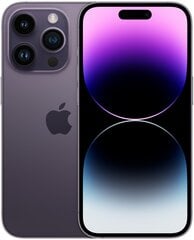 Apple iPhone 14 Pro 128GB Deep Purple MQ0G3PX/A цена и информация | Мобильные телефоны | pigu.lt