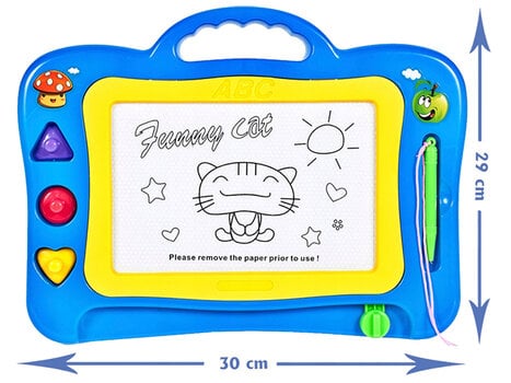 Магнитная доска для рисования с 3 печатями цена и информация | Развивающие игрушки | pigu.lt