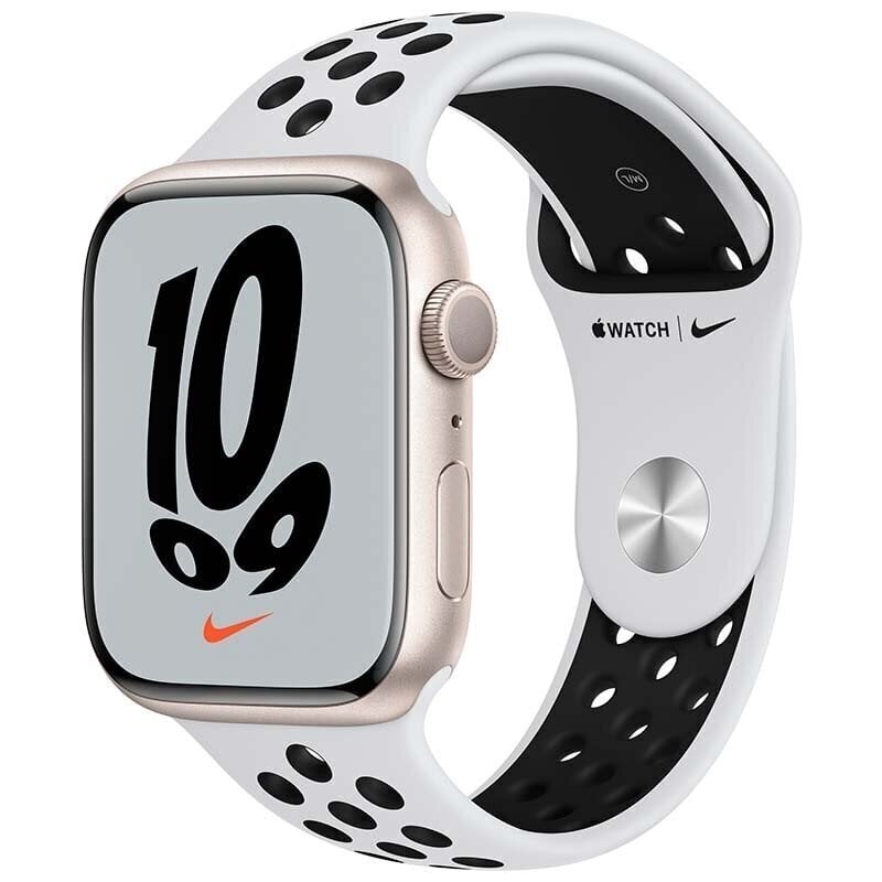 Išmanusis laikrodis Apple Watch Nike Series 7 GPS 45mm MKL43UL/A kaina |  pigu.lt