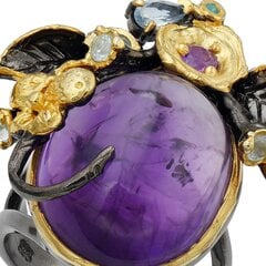 Серебряное (925) кольцо с драгоценными камнями, код f50284 F50284EU-57 цена и информация | Кольца | pigu.lt