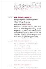 Missing Course: Everything They Never Taught You about College Teaching kaina ir informacija | Socialinių mokslų knygos | pigu.lt