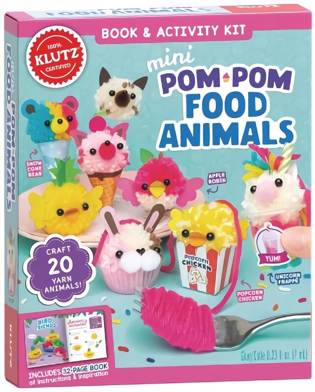 Mini Pom-Pom Food Animals kaina ir informacija | Knygos paaugliams ir jaunimui | pigu.lt