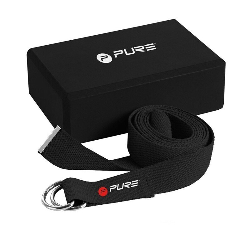 Pure2Improve Yoga Rinkinys, juodas цена и информация | Pasipriešinimo gumos, žiedai | pigu.lt