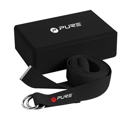 Pure2Improve Yoga Rinkinys, juodas цена и информация | Pasipriešinimo gumos, žiedai | pigu.lt