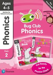 Bug Club Phonics Learn at Home Pack 2, Phonics Sets 4-6 for ages 4-5 (Six stories plus Parent Guide plus Activity Book) kaina ir informacija | Knygos paaugliams ir jaunimui | pigu.lt