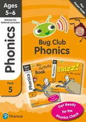 Bug Club Phonics Learn at Home Pack 5, Phonics Sets 13-26 for ages 5-6 (Six   stories plus Parent Guide plus Activity Book) цена и информация | Книги для подростков и молодежи | pigu.lt