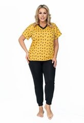 Pižama moterims Donna Queen Plus Size NMP56909, geltona цена и информация | Женские пижамы, ночнушки | pigu.lt