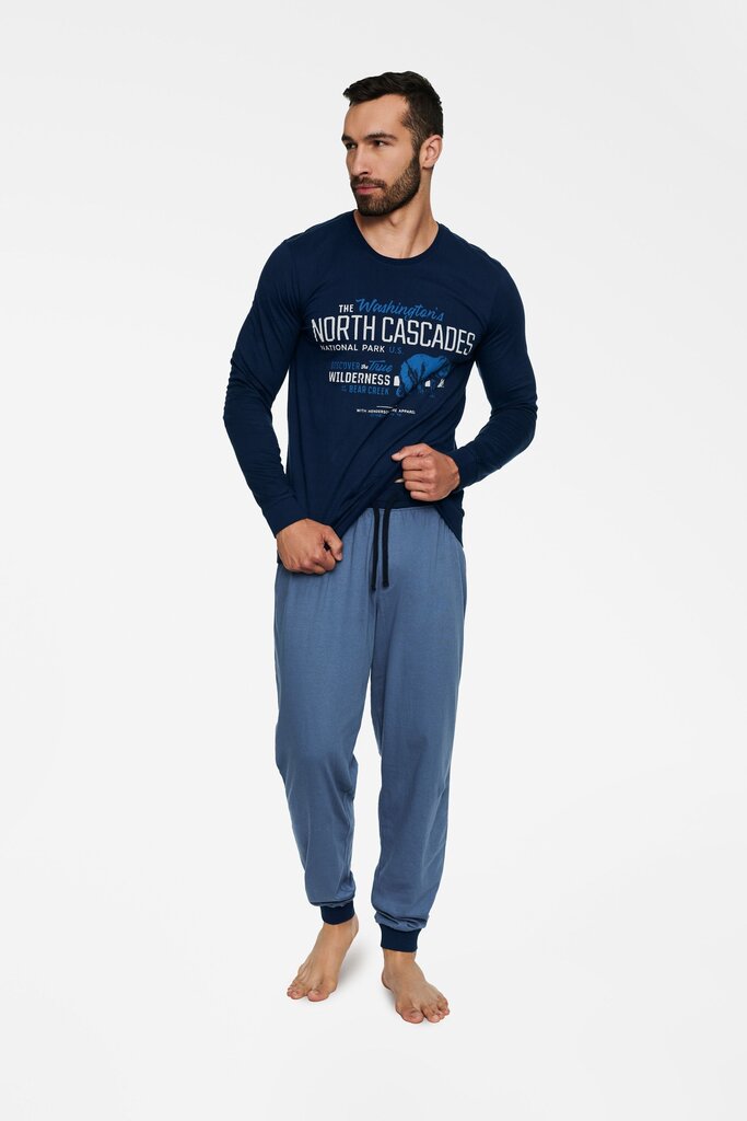 Pižama vyrams Henderson NMP59536, mėlyna kaina ir informacija | Vyriški chalatai, pižamos | pigu.lt