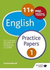 11+ English Practice Papers 1: For 11+, Pre-test and Independent School Exams Including CEM, GL and ISEB kaina ir informacija | Knygos paaugliams ir jaunimui | pigu.lt