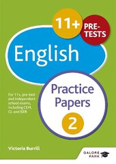 11+ English Practice Papers 2: For 11+, Pre-test and Independent School Exams Including CEM, GL and ISEB kaina ir informacija | Knygos paaugliams ir jaunimui | pigu.lt