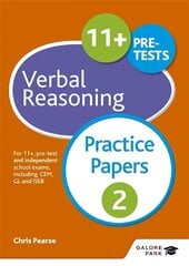 11plus Verbal Reasoning Practice Papers 2: For 11plus, pre-test and independent school exams including CEM, GL and ISEB цена и информация | Книги для подростков и молодежи | pigu.lt