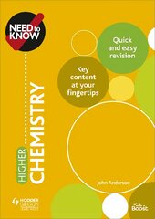 Need to Know: Higher Chemistry цена и информация | Книги по экономике | pigu.lt