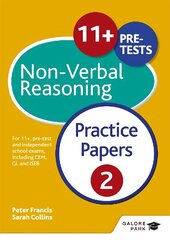 11plus Non-Verbal Reasoning Practice Papers  2: For 11plus, pre-test and independent school exams including CEM, GL and ISEB, 2 цена и информация | Книги для подростков и молодежи | pigu.lt