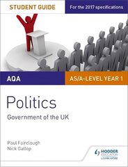 AQA AS/A-level Politics Student Guide 1: Government of the UK kaina ir informacija | Socialinių mokslų knygos | pigu.lt
