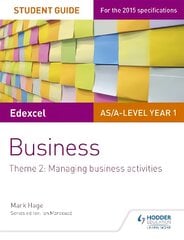 Edexcel AS/A-level Year 1 Business Student Guide: Theme 2: Managing business activities, Theme 2 kaina ir informacija | Ekonomikos knygos | pigu.lt
