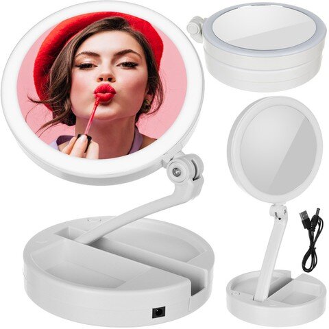 Kosmetinis veidrodis su LED lempute kaina ir informacija | Kosmetinės, veidrodėliai | pigu.lt