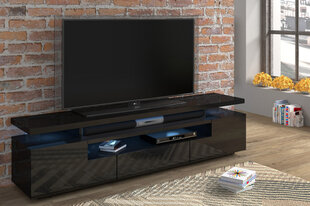 TV staliukas, juodas, LED цена и информация | Тумбы под телевизор | pigu.lt