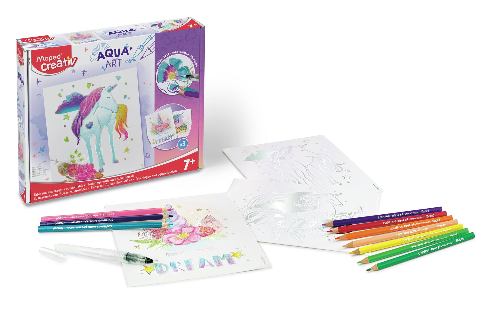 Kūrybinis rinkinys Maped Creativ Aqua Art Unicorns цена и информация | Lavinamieji žaislai | pigu.lt