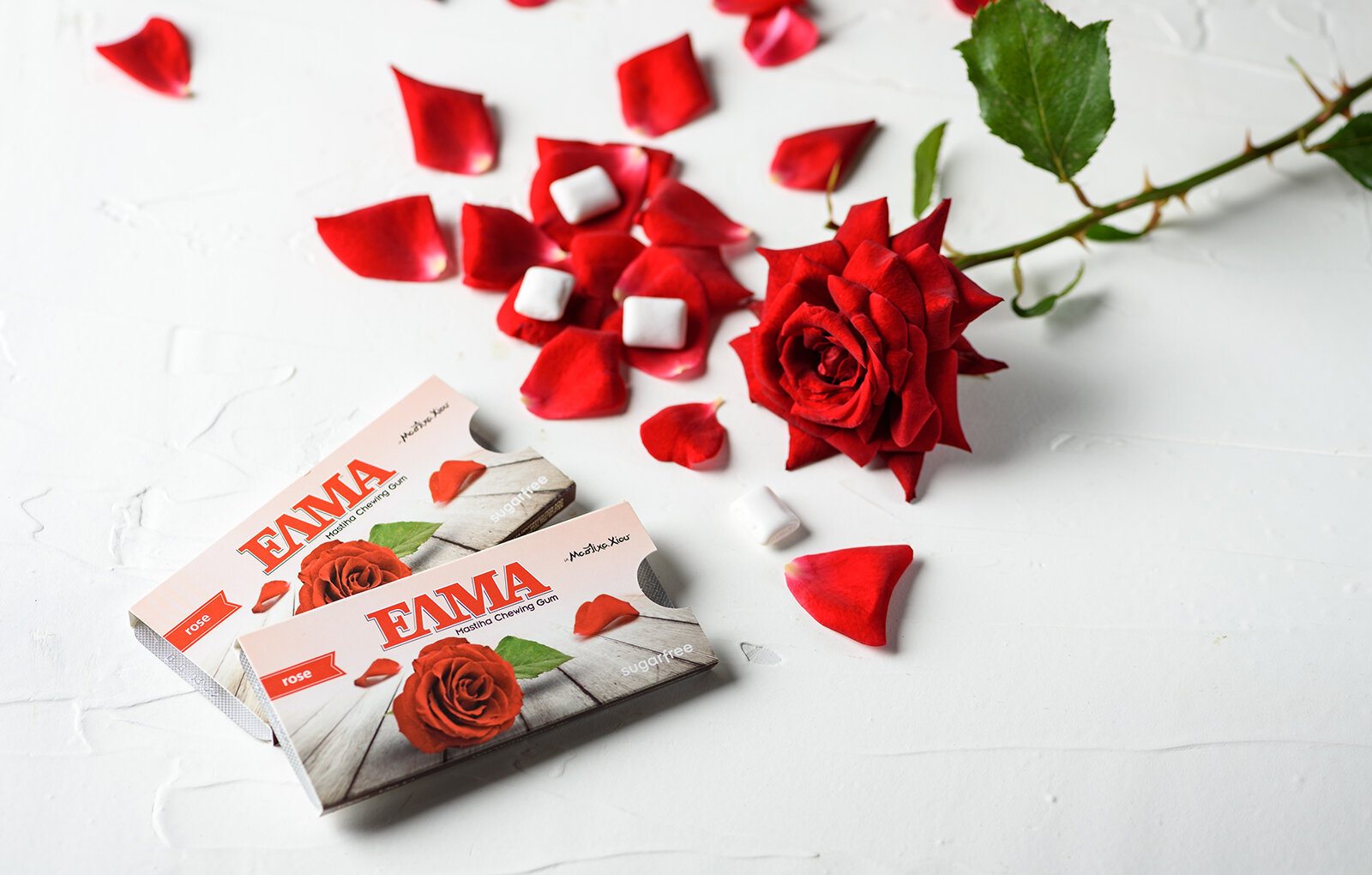 Elma Rose kramtomoji guma be cukraus - mastika ir rožės, 130 g kaina ir informacija | Saldumynai | pigu.lt