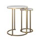 CosmoLiving Amelia Nesting Tables, White Marble цена и информация | Kavos staliukai | pigu.lt