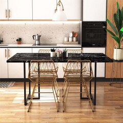 Stalas CosmoLiving by Cosmopolitan Astor, juodas kaina ir informacija | Virtuvės ir valgomojo stalai, staliukai | pigu.lt