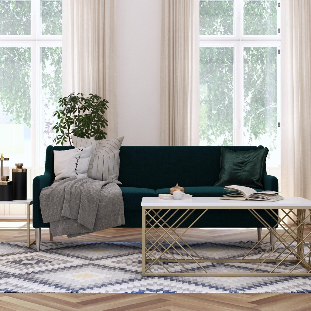 Sofa CosmoLiving by Cosmopolitan Virginia, mėlyna цена и информация | Sofos | pigu.lt