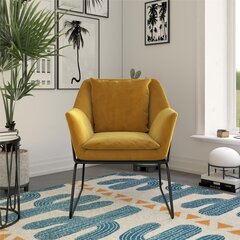 Kėdė Dorel Home Avery, geltona kaina ir informacija | Virtuvės ir valgomojo kėdės | pigu.lt