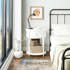 Spintelė prie lovos Dorel Home, balta kaina ir informacija | Spintelės prie lovos | pigu.lt