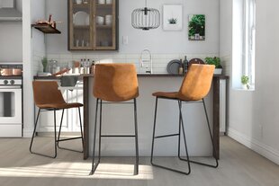 Kėdė Dorel Home Bowden, ruda kaina ir informacija | Virtuvės ir valgomojo kėdės | pigu.lt