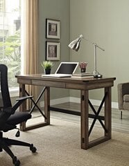 Письменный стол Dorel Home Veneer, коричневый цена и информация | Компьютерные, письменные столы | pigu.lt