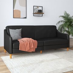 Sofa Dorel Home Jasper, juoda kaina ir informacija | Sofos | pigu.lt