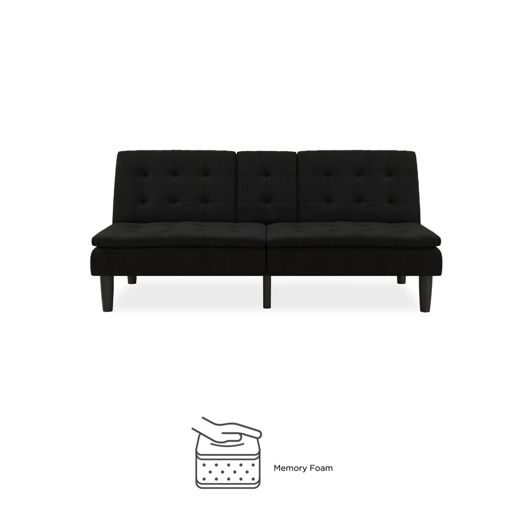 Sofa Dorel Home Memory, juoda kaina ir informacija | Sofos | pigu.lt