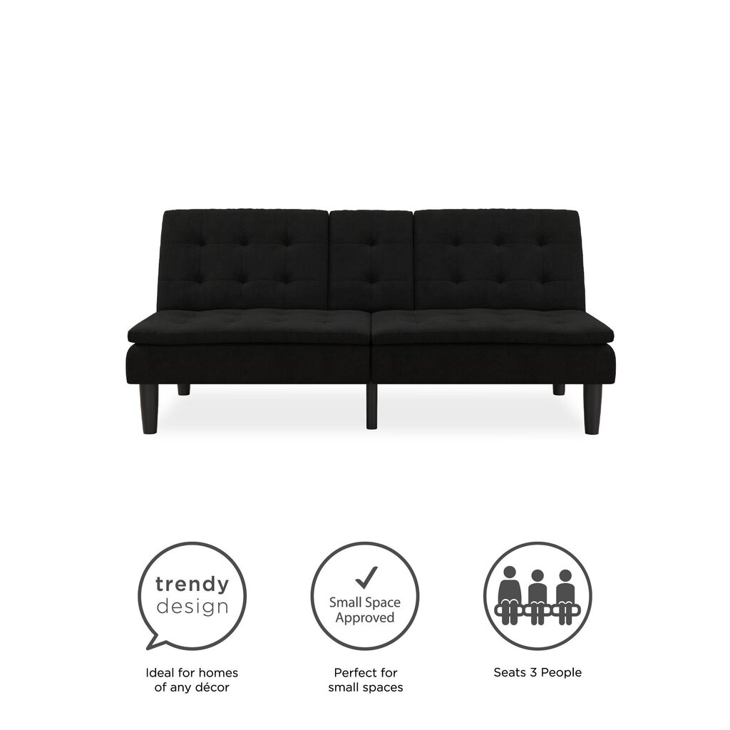 Sofa Dorel Home Memory, juoda kaina ir informacija | Sofos | pigu.lt