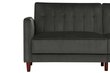 Sofa Dorel Home Pin Tufted, pilka kaina ir informacija | Sofos | pigu.lt