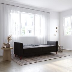 Sofa Dorel Home Pin Tufted, juoda kaina ir informacija | Sofos | pigu.lt